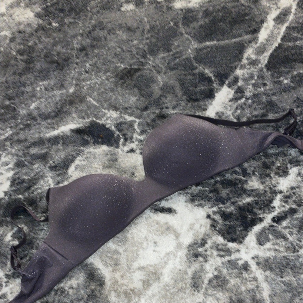 Victoria's Secret Gray Demi-Cup Bra with Underwire Support